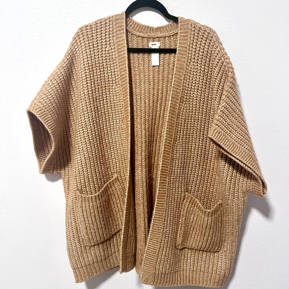 Aerie Marled Rib Sweater Cape XS/S - Picture 3 of 7